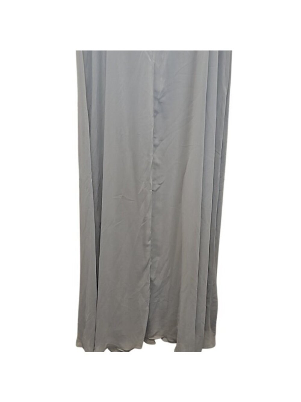 Dessy Collection Bow Shoulder Chiffon Maxi Dress Size 18 New Mist Blue Women's - Picture 9 of 11